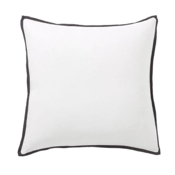 Pottery Barn Belgian Flax Linen Contrast Euro Sham - Picture 2 of 6